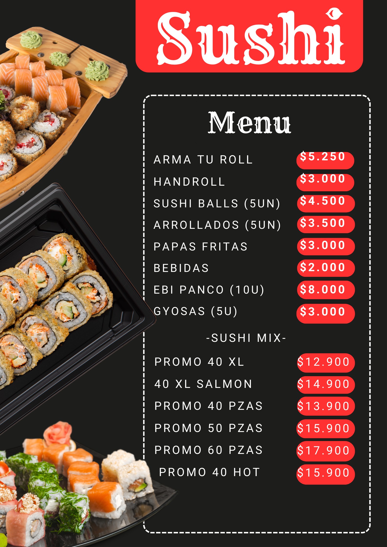 Menú Causa Nikkei